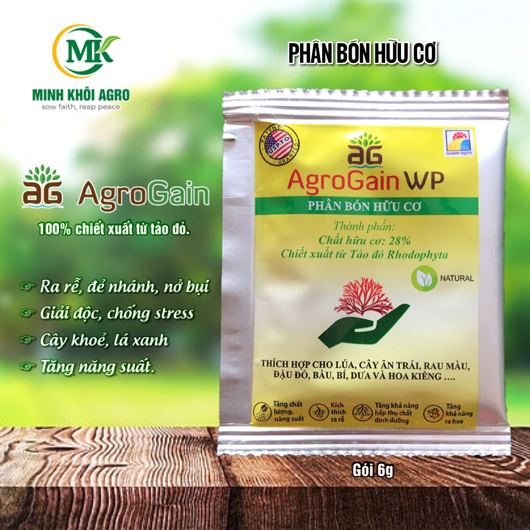 Phân bón hữu cơ AgroGain - Gói 6g